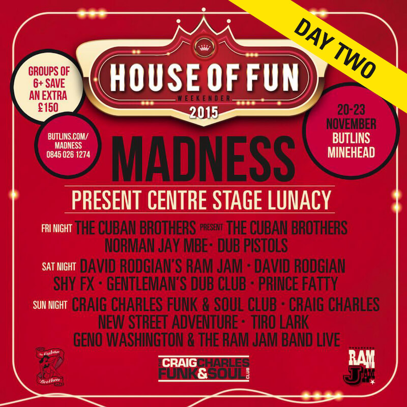 House of Fun Weekender 2015, Butlin’s Minehead, UK