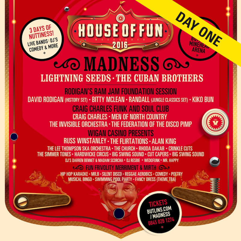 House of Fun Weekender 2016, Butlin’s Minehead, UK