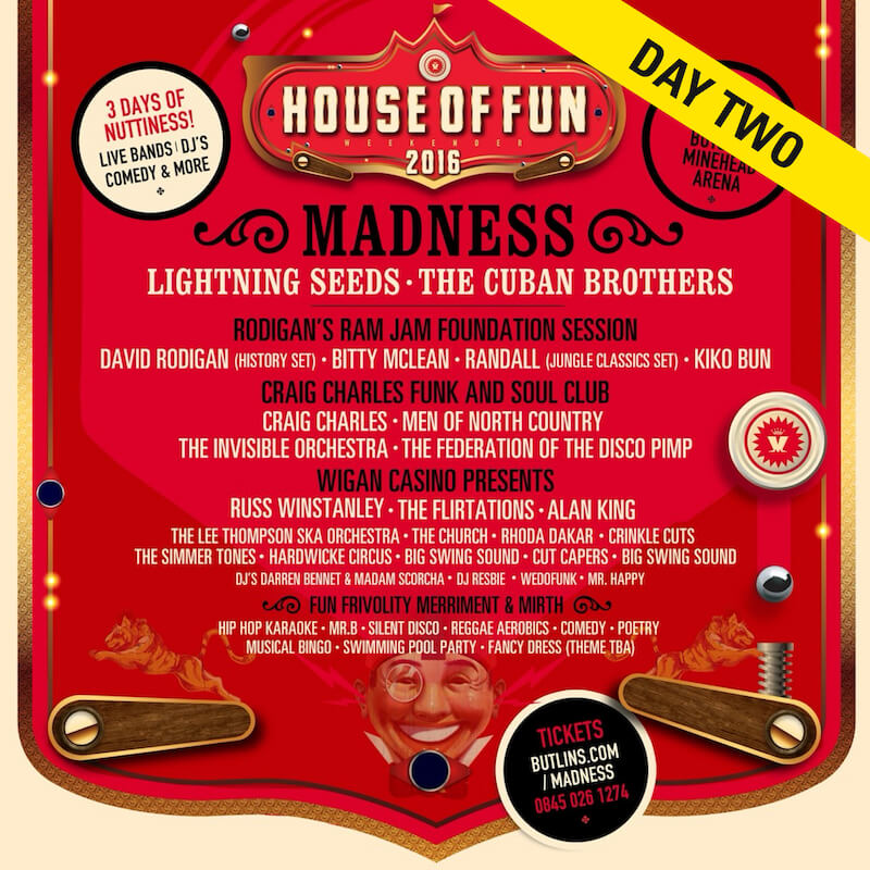 House of Fun Weekender 2016, Butlin’s Minehead, UK